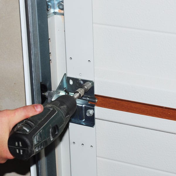 Garage door repair in action